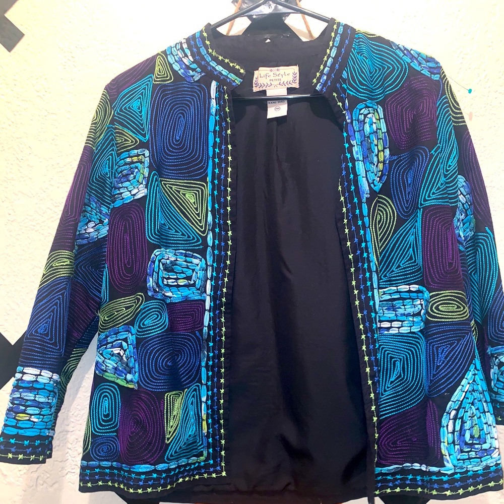 Funky embroidered blazer